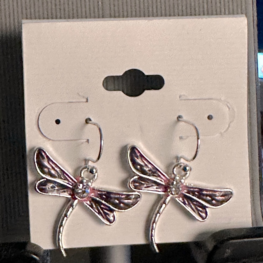NWT Dragonfly Abalone Earrings